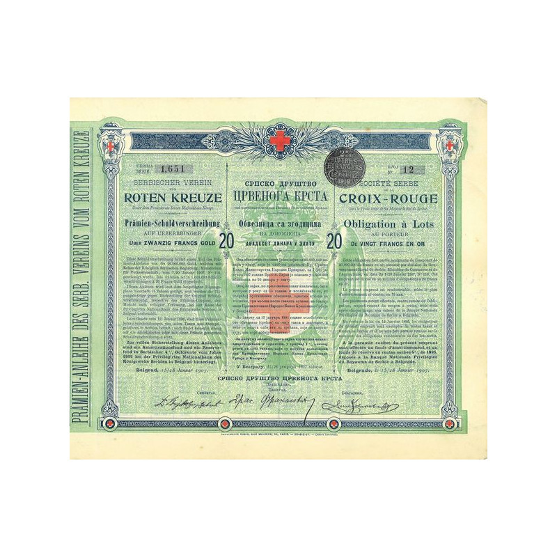 Sté Serbe de la "Croix Rouge"
