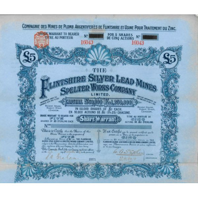 Cie des Mines de Plomb Argentifères de Flintshire et Usine pour Traitement du Zinc - The Flintshire Silver Lead Mines and Spelte