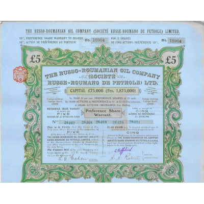 The Russo-Roumanian Oil Company Limited (Société Russe-Roumano de Pétrole)