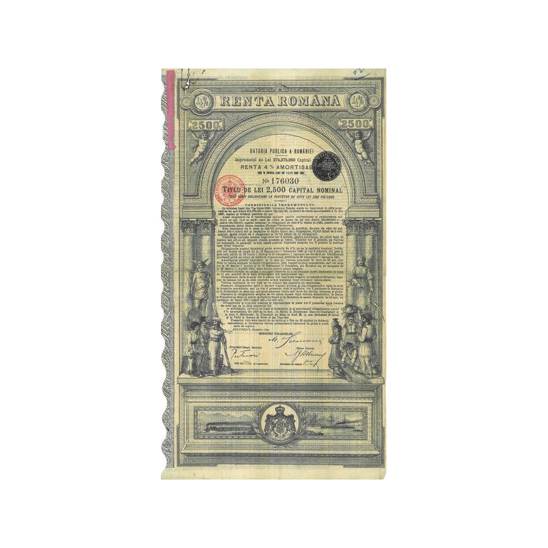 Datoria Publica a Romaniei - Renta 4 % Amortisable 1890