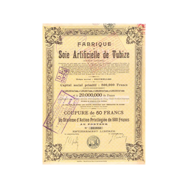 Fabrique Soie Artificielle de Tubize