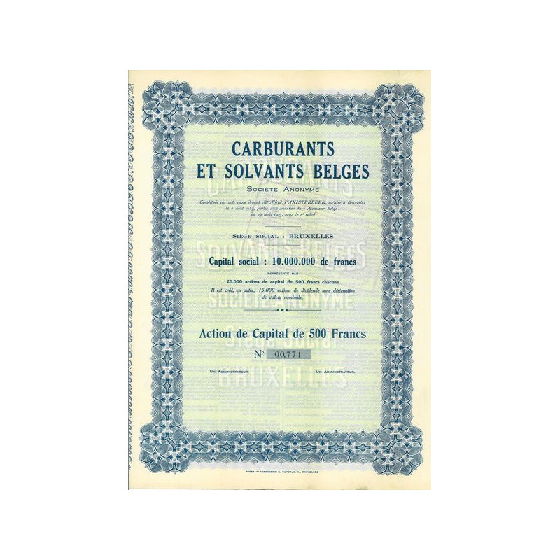 Carburants et Solvants Belges (blanquette)