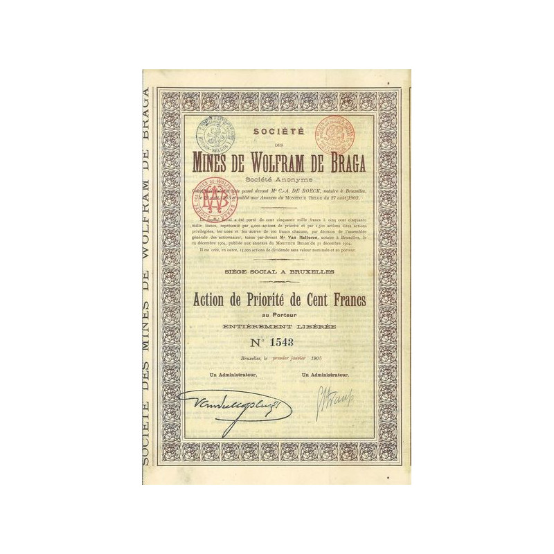 Sté des Mines de Wolfram de Braga