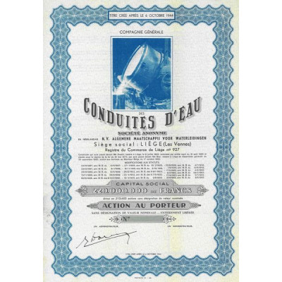 Cie Gale des Conduites d'Eau (blanquette)