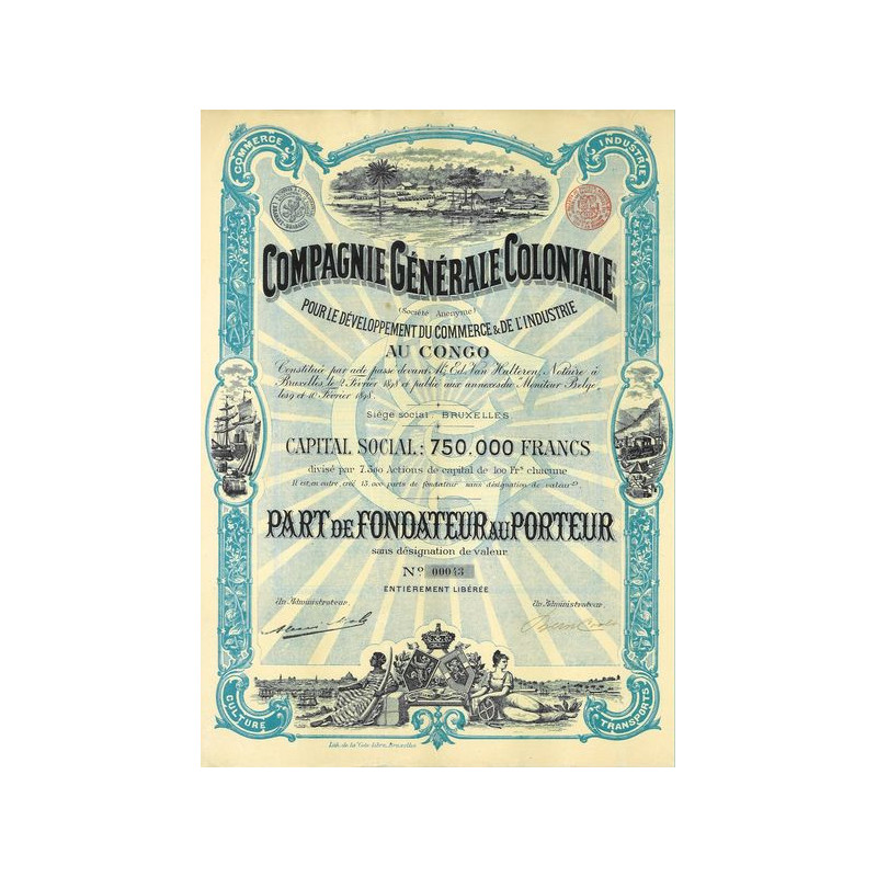 Cie Gale Coloniale pour le Développement du Commerce & de l'Industrie au Congo