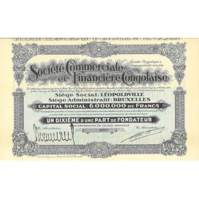 Sté Commerciale et Financière Congolaise
