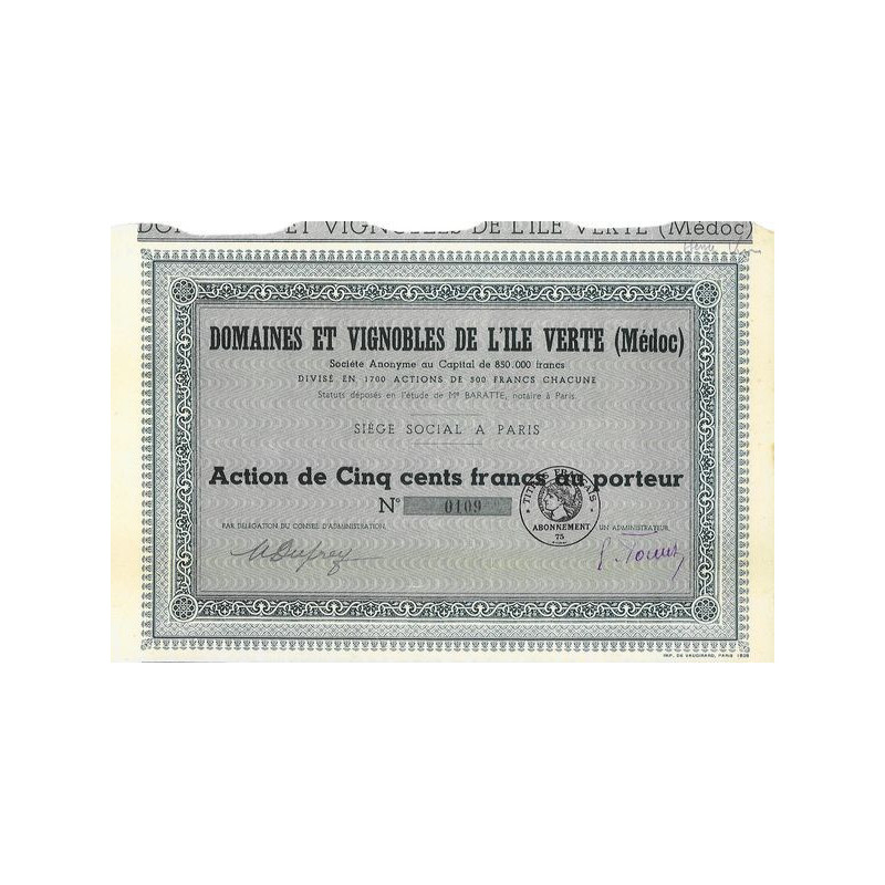 Domaines et Vignobles de l'Ile Verte (Médoc)