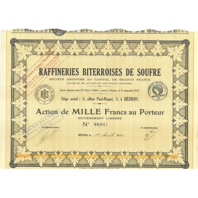 Raffineries Bitteroises de Soufre