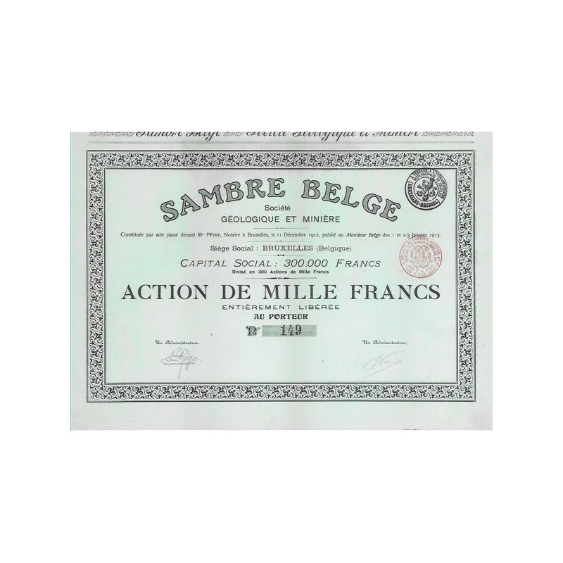 Sambre Belge - Sté Géologique et Minière