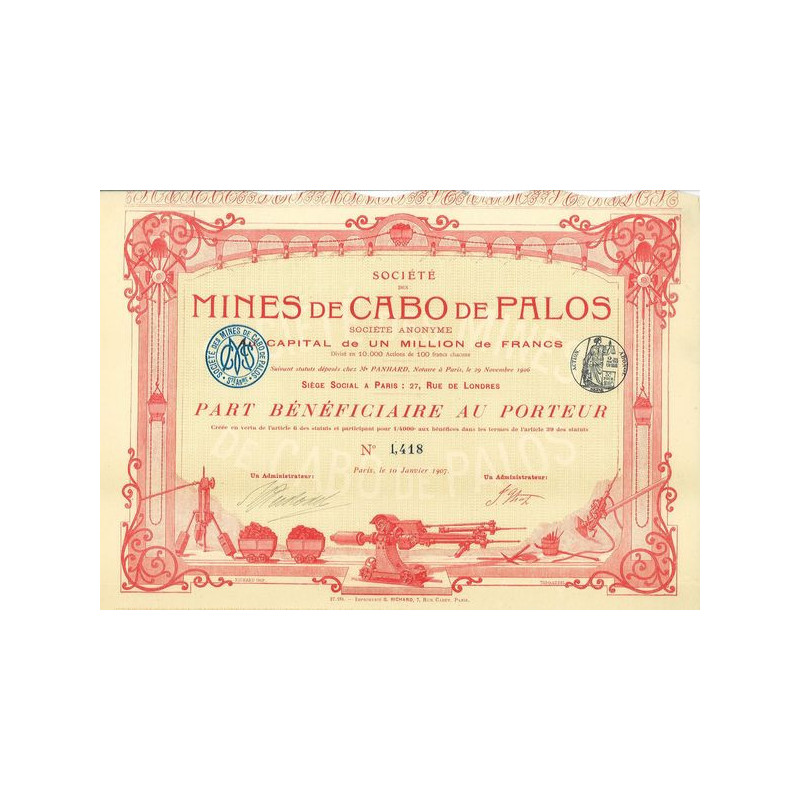 Sté des Mines de Cabo de Palos