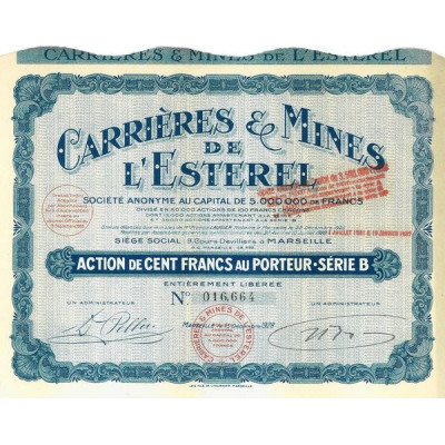 Carrières & Mines de L'Esterel (Série B)