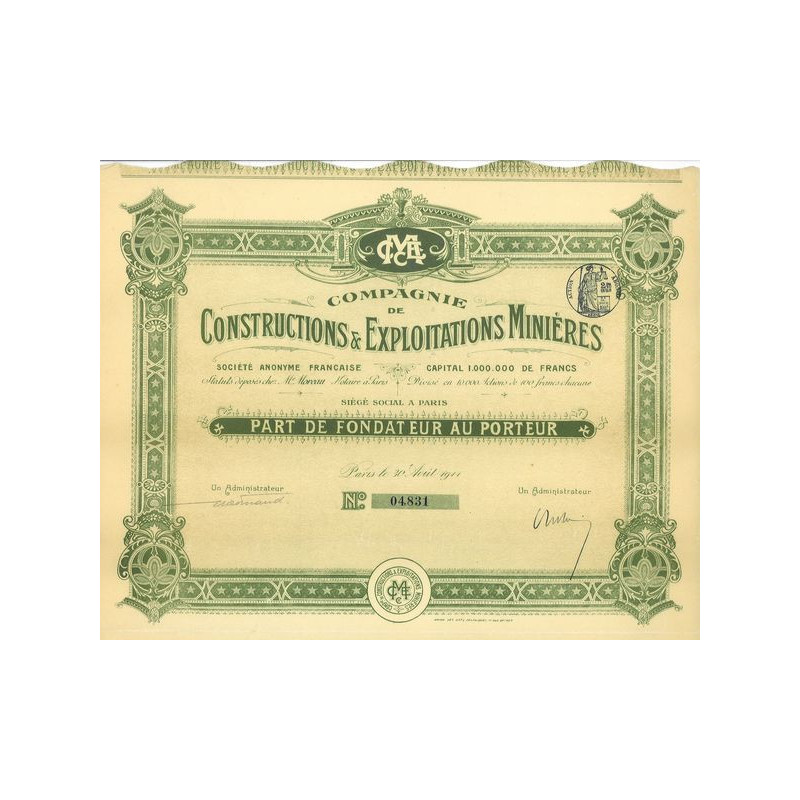Cie de Constructions & Exploitations Minières