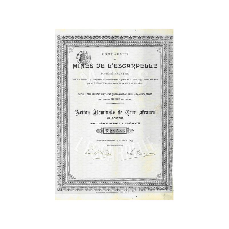 Cie des Mines de l'Escarpelle