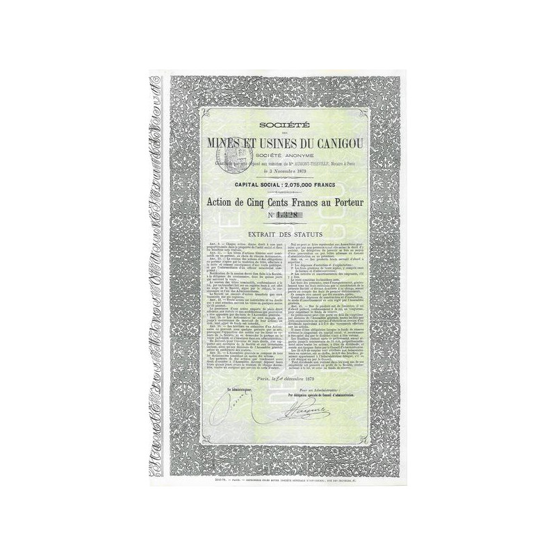 Sté des Mines et Usines du Canigou