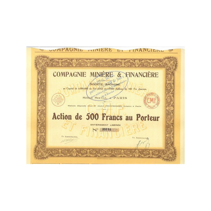 Cie Minière & Financière