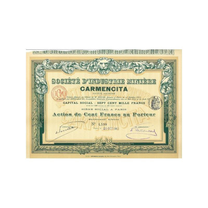 Sté d'Industrie Minière Carmencita