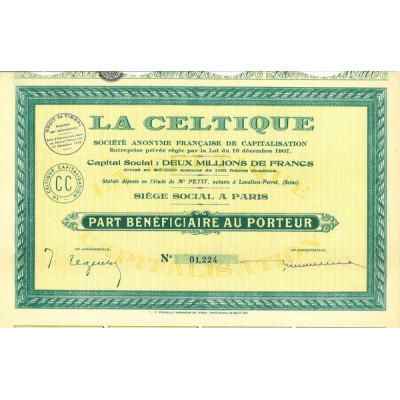 La Celtique - Sté Française de Capitalisation (PB)