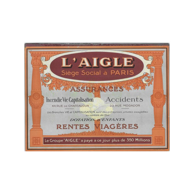 L'Aigle - Publicité pour Rentes Viagères et Assurances