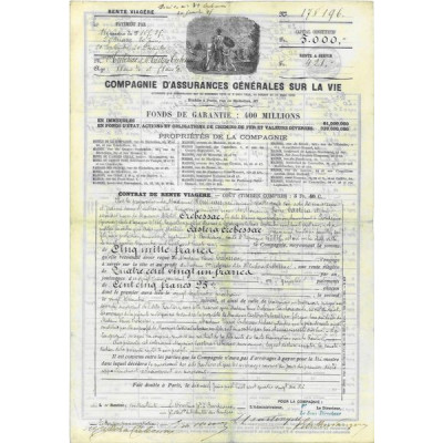 Cie d'Assurances Générales sur la Vie (05 000 F)