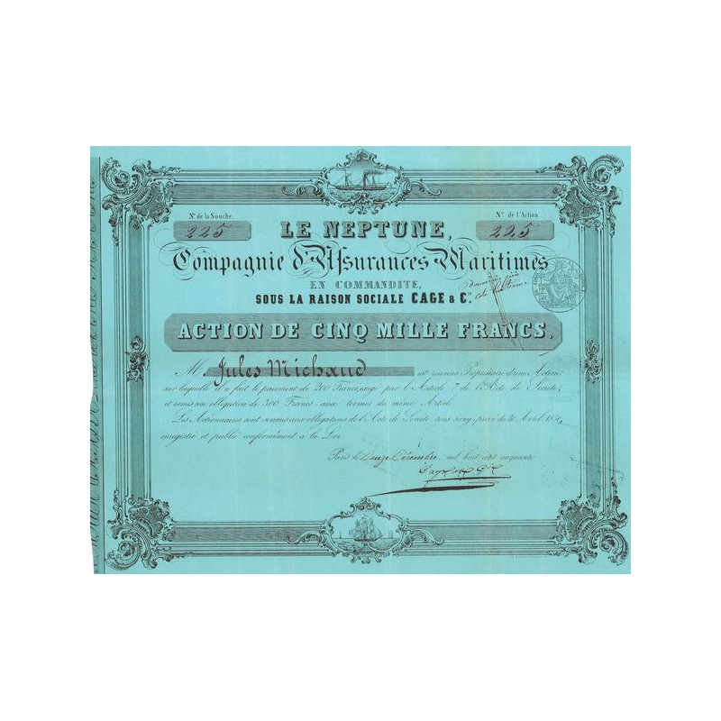Le Neptune - Cie d'Assurances Maritimes