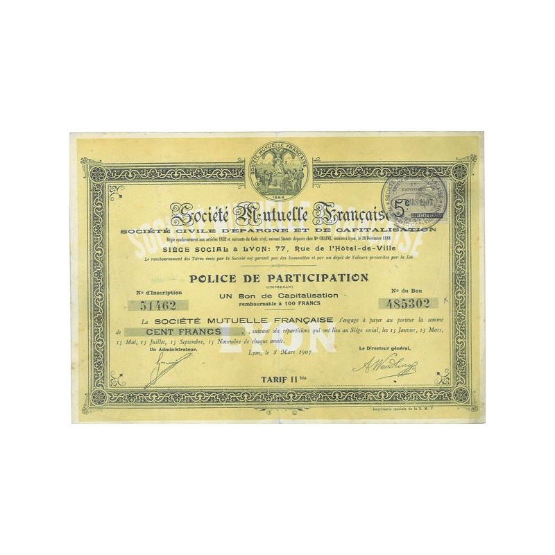 Sté Mutuelle Française (modèle 1)