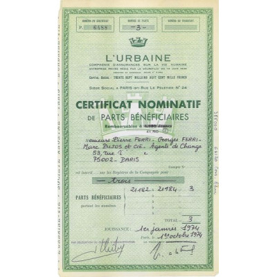 L'Urbaine - Assurances sur la Vie Humaine