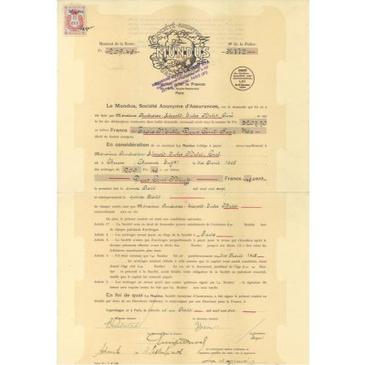 S.A. d'Assurances Le Mundus