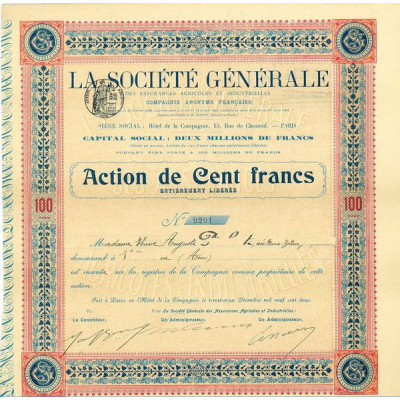 La Société Générale des Assurances Agricoles et Industrielles (1902)