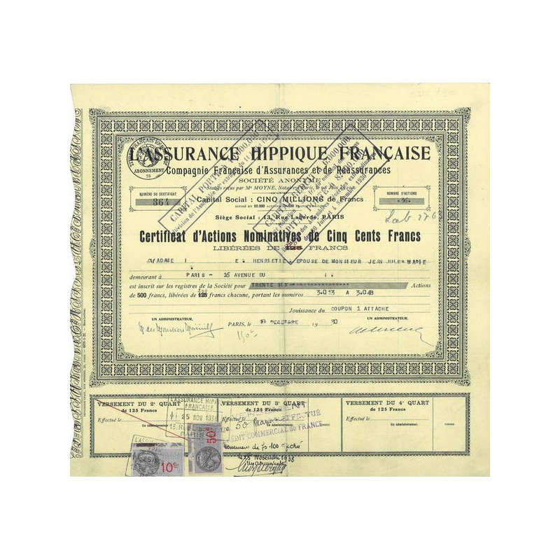 l'Assurance Hippique Française