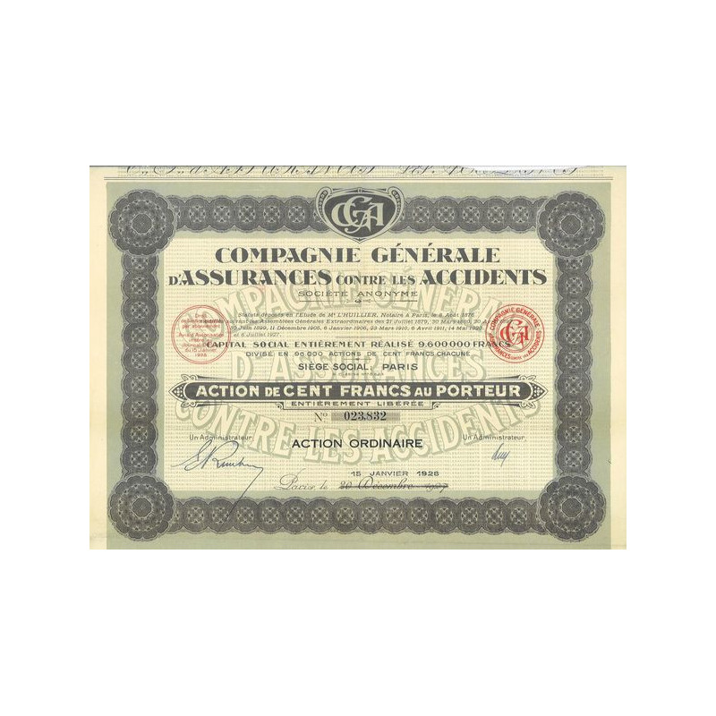 Cie Gale d'Assurances Contre les Accidents