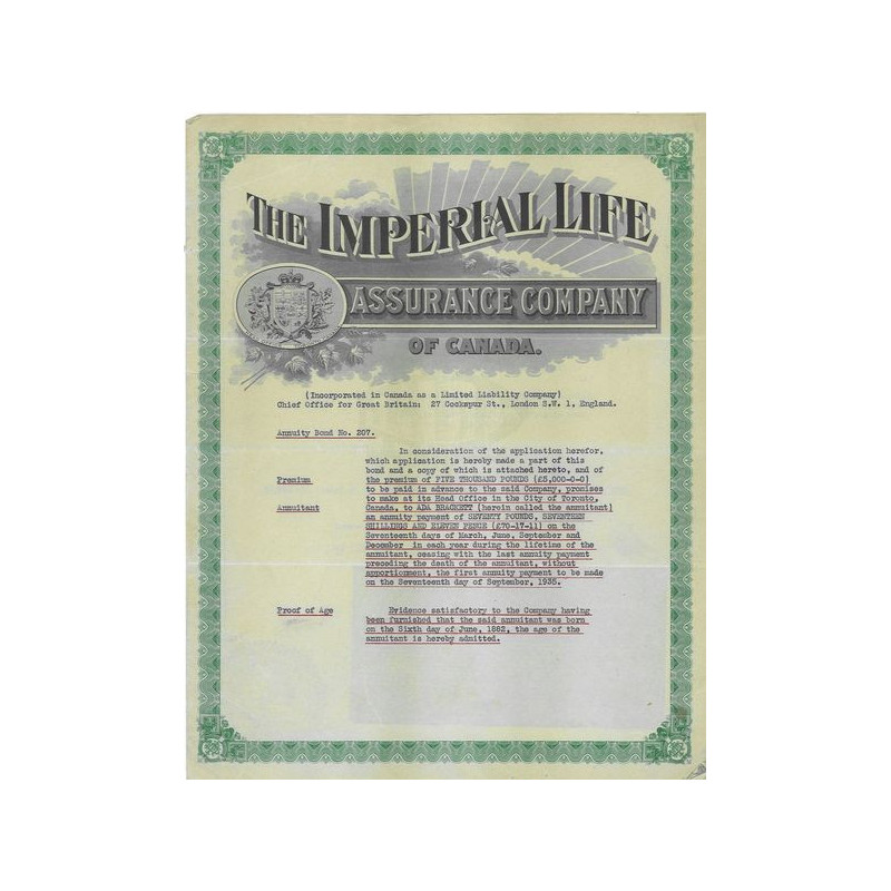 The Imperial Life Assurance Company Of Canada