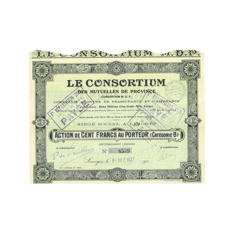 Le Consortium des Mutuelles de Province (Consortium M.D.P.)