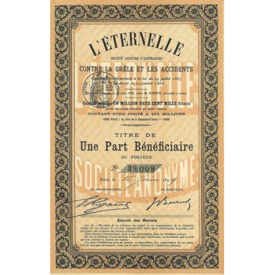 L'Eternelle S.A. d'Assurances Contre la Grêle et les Accidents