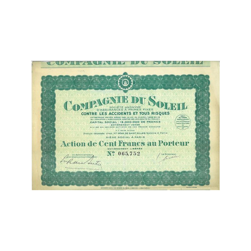 Cie du Soleil (Act 100 F)