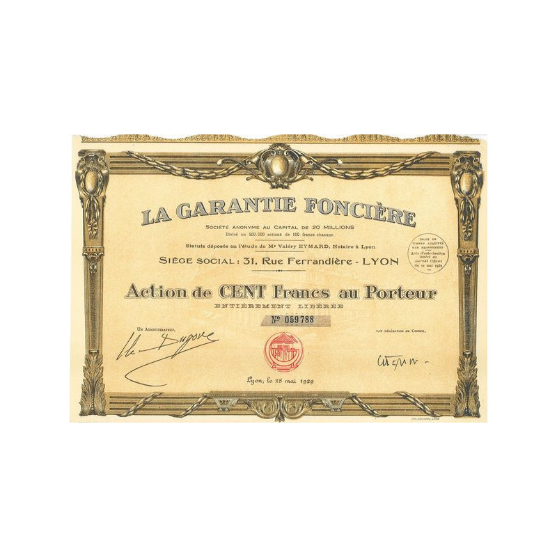 La Garantie Foncière (Act 100 F)