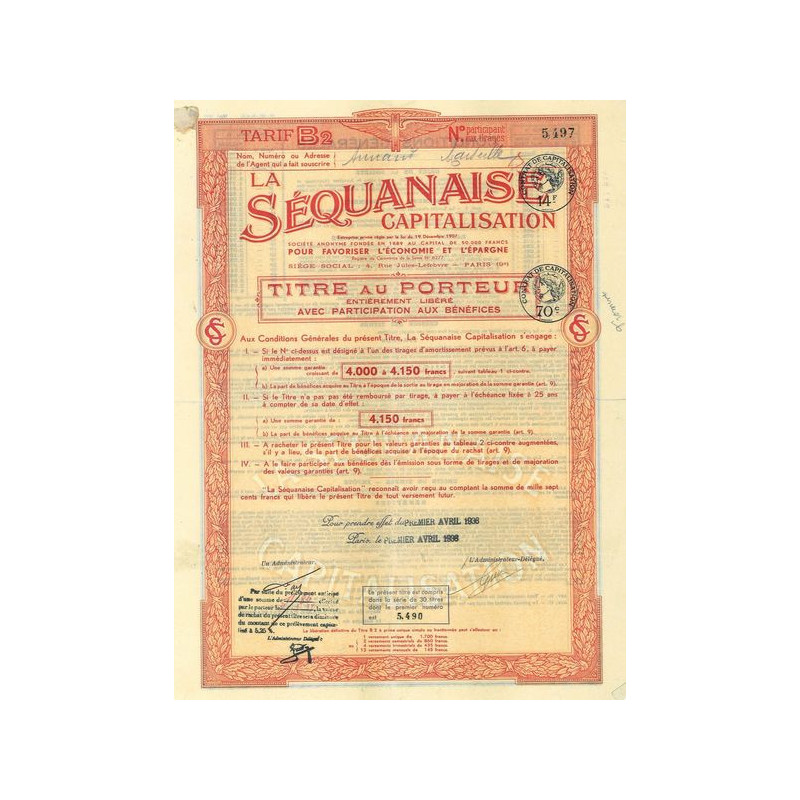 La Séquanaise Capitalisation (4150 F)