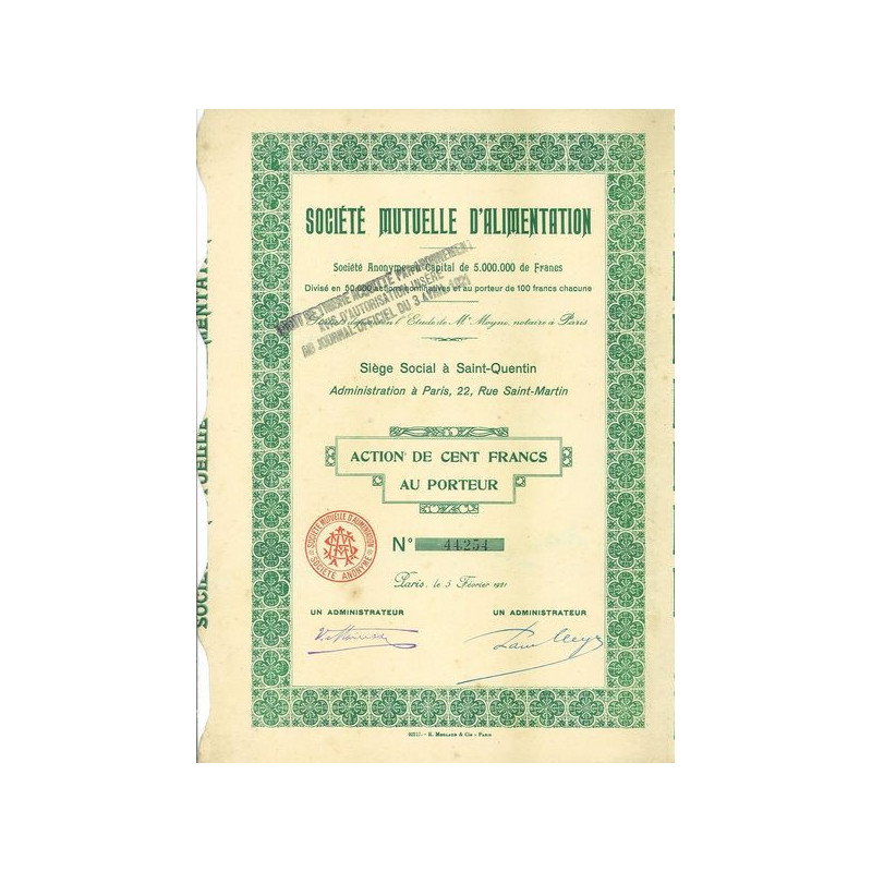 Sté Mutuelle d'Alimentation