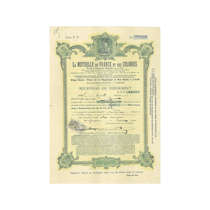 La Mutuelle de France et des Colonies