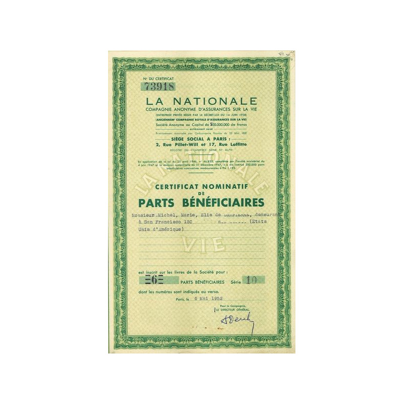 La Nationale (Certif PB)