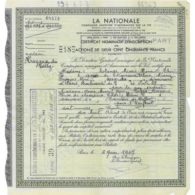 La Nationale (Certif Act 250 F)