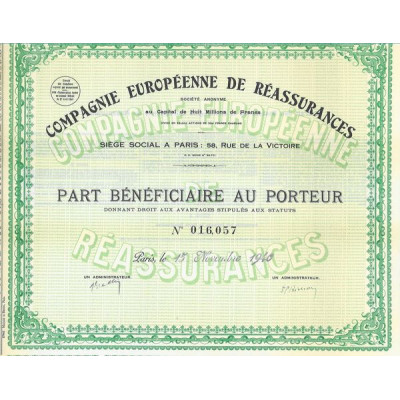 Cie Européenne de Réassurances