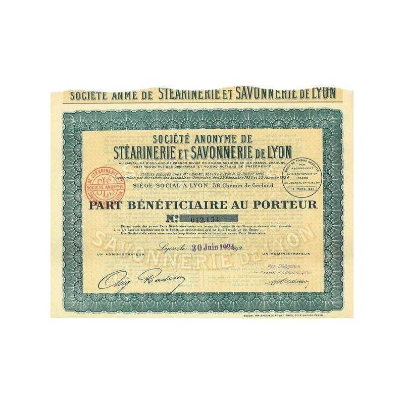 S.A. de Stéarinerie et Savonerie de Lyon