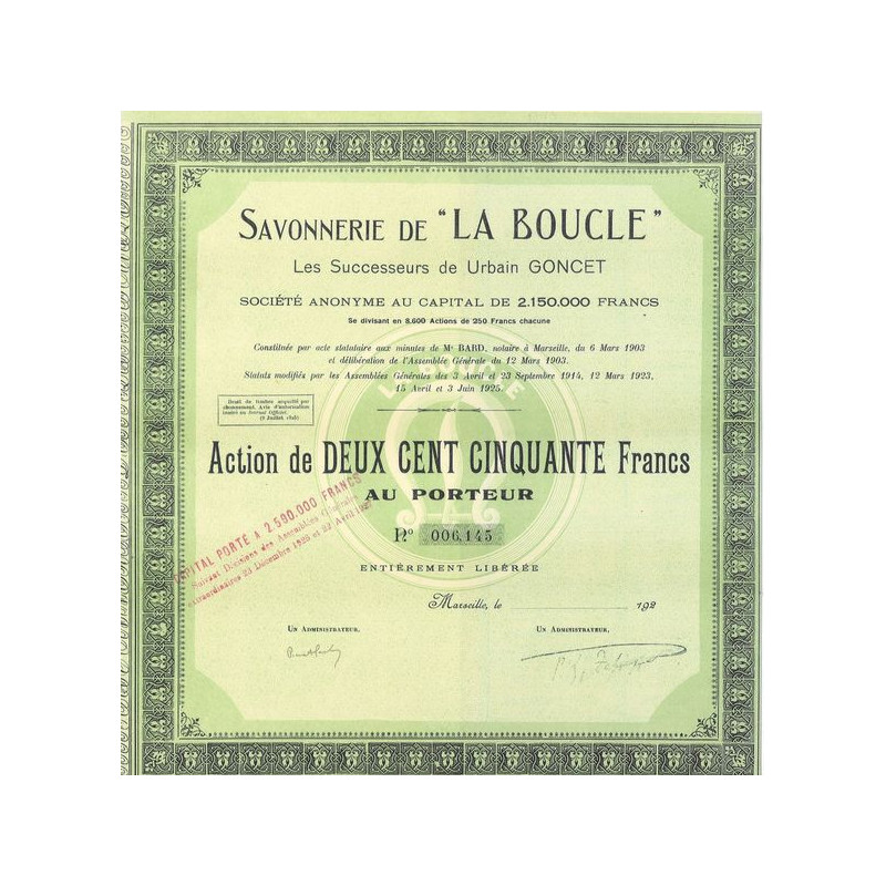Savonnerie de "La Boucle" (Act 250 F) (modele 1)