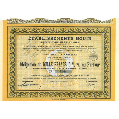 Ets Gouin - Huileries et Savonnerie de la Grappe