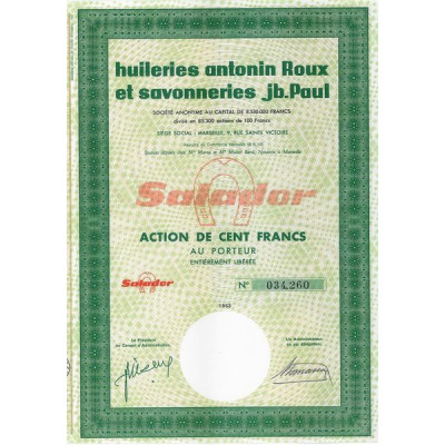 Huileries Antonin Roux et Savonneries JB.Paul