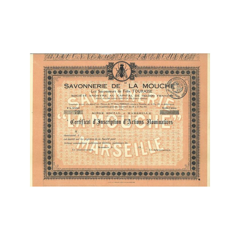Savonnerie de "La Mouche" Les Successeurs de Félix Tourasse (blanquette)