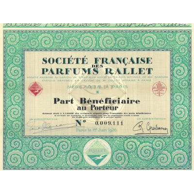 Sté Française de Parfums Rallet