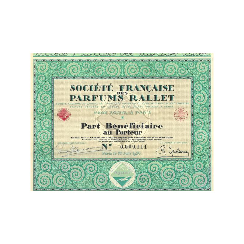 Sté Française de Parfums Rallet