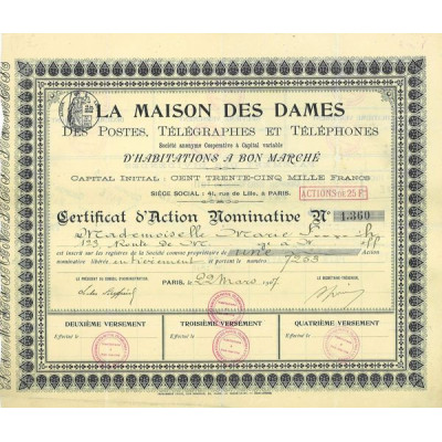 La Maison des Dames des Postes. Télégraphes et Téléphones