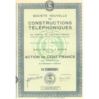 Sté Nlle de Constructions Téléphoniques